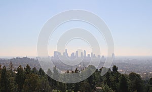 Los Angeles Cityscape with Trees
