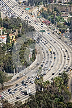 Los angeles congested highway