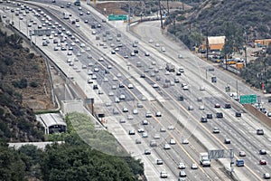 Los angeles congested highway