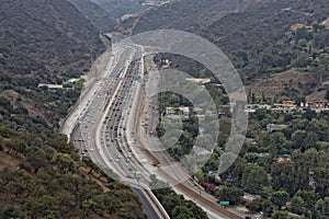 Los angeles congested highway