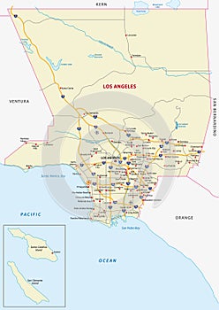 Los angeles county map