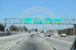 Los Angeles highway traffic