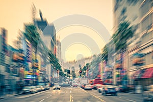 Los Angeles - Hollywood Boulevard before sunset - Walk of Fame photo