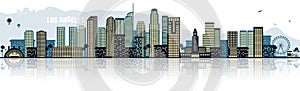 Los Angeles L.A. USA america skyline isolated vector