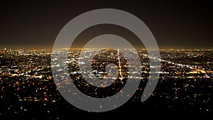 Los Angeles by night - famous view from Griffith Observatory - travel photography