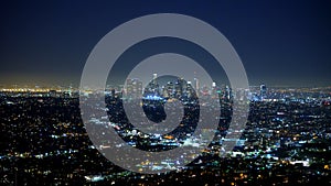 Los Angeles by night - famous view from Griffith Observatory - travel photography
