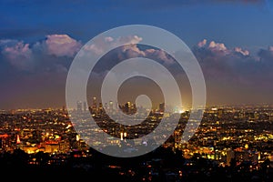 Los Angeles Nightscape: A Nighttime View from Runyon Canyon Overlook