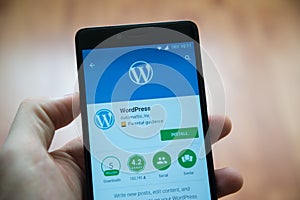 Wordpress application in google play store