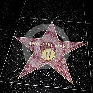 Groucho Marx star in Hollywood Walk of Fame, Los Angeles, United