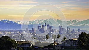 Los Angeles panorama sunset