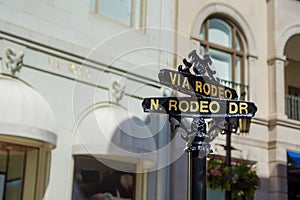 Los Angeles Rodeo Drive street signs