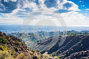 Los Angeles seen from Bronson canyon