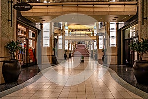 Los Angeles - september 5, 2019: Interior Dolby theater where famous artists go on the red carpet for the sculpture of