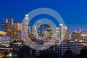 Los Angeles Skyline At Night