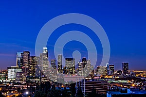 Los Angeles Skyline At Night