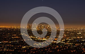 Los Angeles skyline at night