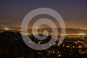 Los Angeles skyline at night