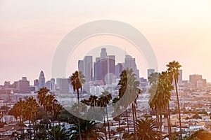 Los Angeles Skyline at Sunset