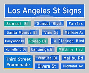 Los Angeles Street Signs