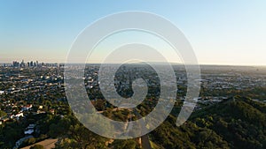 Los Angeles Sunset Panorama Cityscape 24?? Time Lapse California USA