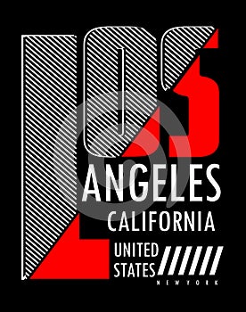 los angeles typography for t shirt design