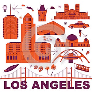 Los Angeles vector illustration