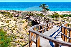 Los Arenales del Sol beach in Costa Blanca. Spain photo