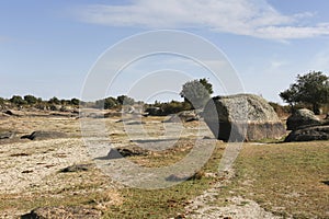 Los Barruecos Natural Monument in the middle of the Caceres peneplain