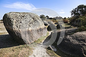 Los Barruecos Natural Monument in the middle of the Caceres peneplain