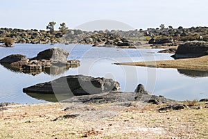 Los Barruecos Natural Monument in the middle of the Caceres peneplain