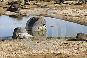 Los Barruecos Natural Monument in the middle of the Caceres peneplain