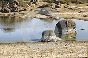 Los Barruecos Natural Monument in the middle of the Caceres peneplain