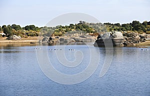 Los Barruecos Natural Monument in the middle of the Caceres peneplain