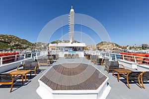 Los Cabos cruise ship cruise around scenic tourist destination Arch of Cabo San Lucas, Playa Amantes, Playa del Divorcio photo