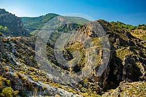 Los Cahorros de Monachil mountain hiking trail, Granada, Spain