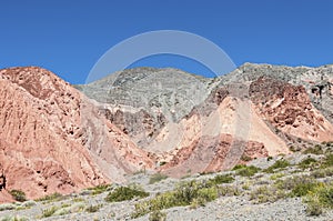 Los Colorados in Purmamarca, Jujuy, Argentina. photo