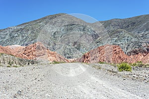 Los Colorados in Purmamarca, Jujuy, Argentina photo