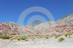 Los Colorados in Purmamarca, Jujuy, Argentina photo