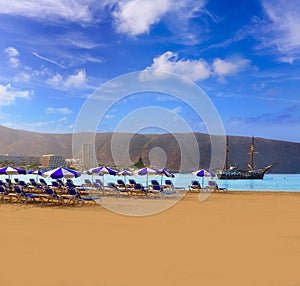 Los Cristianos beach in Arona Tenerife south photo