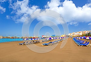 Los Cristianos beach in Arona Tenerife south