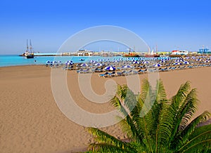 Los Cristianos beach in Arona Tenerife south photo