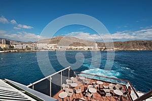 Los Cristianos coastline, Tenerife, Canary islands, Spain.