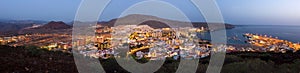 Los Cristianos in the evening at sunset