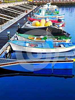 Los Cristianos harbor port in Adeje coast Arona photo