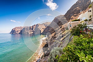 Los Gigantes, Tenerife. Beach and beautiful cliffs