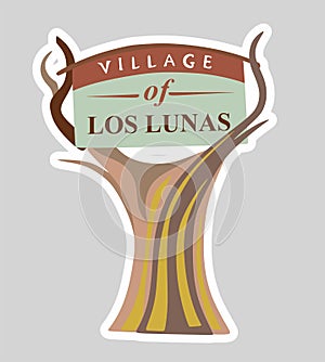 Los Lunas on a white background photo