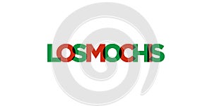 Los Mochis in the Mexico emblem. The design features a geometric style, vector illustration with bold typography in a modern font