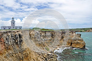 Los Morillos lighthouse at Rojo Cape (Puerto Rico) photo