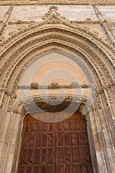 Los Novios door of the Cathedral of Palencia, Castilla y Leon, S photo