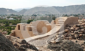 Los Paredones - historic ruins of incan castle in Nazca